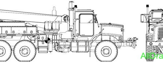 Oshkosh MTVR Mk.36 Wrecker 2006 truck drawings (figures)